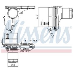 Chladič motorového oleja NISSENS 91329