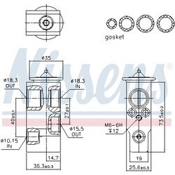 Expanzný ventil klimatizácie NISSENS 999374 - obr. 5