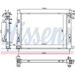 Chladič motora NISSENS 606760 - obr. 4