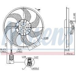 Ventilátor chladenia motora NISSENS 850091