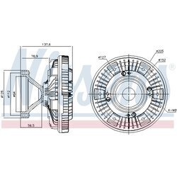 Spojka ventilátora chladenia NISSENS 86046 - obr. 4