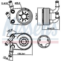 Chladič motorového oleja NISSENS 90794 - obr. 5