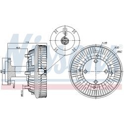 Spojka ventilátora chladenia NISSENS 86043 - obr. 4