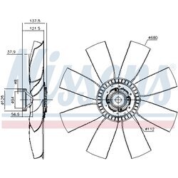 Spojka ventilátora chladenia NISSENS 86074 - obr. 5