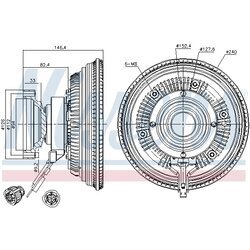 Spojka ventilátora chladenia NISSENS 86150 - obr. 5