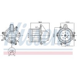 Vnútorný ventilátor NISSENS 87596