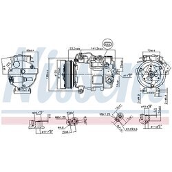 Kompresor klimatizácie NISSENS 890739 - obr. 5