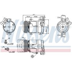 Kompresor klimatizácie NISSENS 89519 - obr. 4
