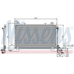 Kondenzátor klimatizácie NISSENS 94425 - obr. 1