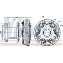 Spojka ventilátora chladenia NISSENS 86032