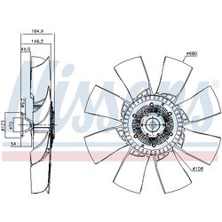 Spojka ventilátora chladenia NISSENS 86041 - obr. 5