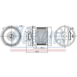 Vnútorný ventilátor NISSENS 87351 - obr. 5