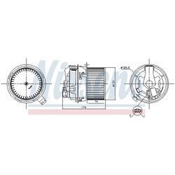 Vnútorný ventilátor NISSENS 87593