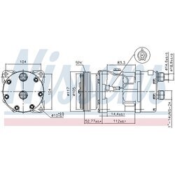 Kompresor klimatizácie NISSENS 89123 - obr. 4