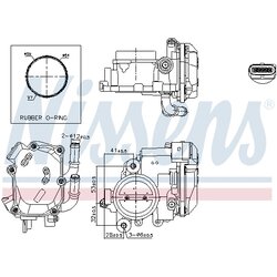 Hrdlo škrtiacej klapky NISSENS 955056 - obr. 5