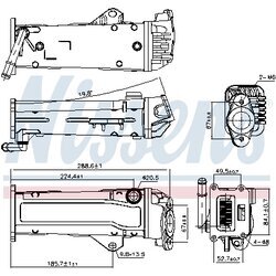 Chladič pre recirkuláciu plynov NISSENS 989284 - obr. 5