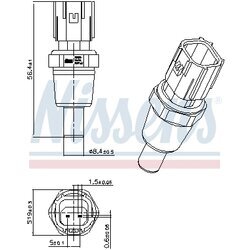 Snímač teploty chladiacej kvapaliny NISSENS 207029 - obr. 5