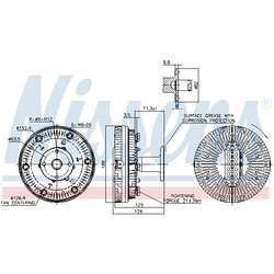 Spojka ventilátora chladenia NISSENS 86038 - obr. 4