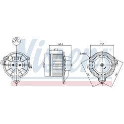 Vnútorný ventilátor NISSENS 87572