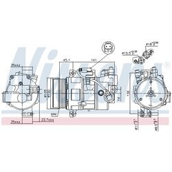 Kompresor klimatizácie NISSENS 89043 - obr. 4