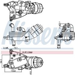 Chladič motorového oleja NISSENS 91349