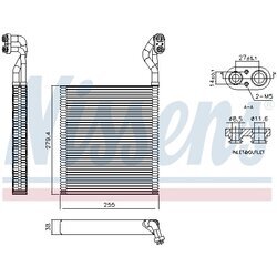 Výparník klimatizácie NISSENS 92413