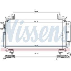 Kondenzátor klimatizácie NISSENS 940936