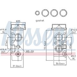 Expanzný ventil klimatizácie NISSENS 999261 - obr. 5