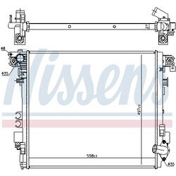 Chladič motora NISSENS 606952 - obr. 1