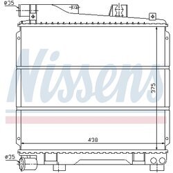 Chladič motora NISSENS 60701