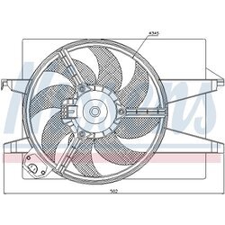 Ventilátor chladenia motora NISSENS 85220