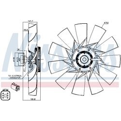 Spojka ventilátora chladenia NISSENS 86124 - obr. 5