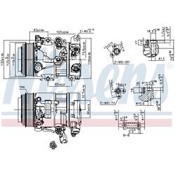 Kompresor klimatizácie NISSENS 890156 - obr. 7