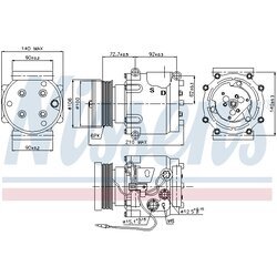 Kompresor klimatizácie NISSENS 89066 - obr. 4