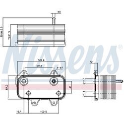 Chladič motorového oleja NISSENS 90753 - obr. 4