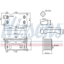 Chladič motorového oleja NISSENS 91472