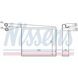 Výmenník tepla vnútorného kúrenia NISSENS 72043 - obr. 5