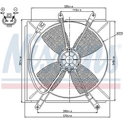 Ventilátor chladenia motora NISSENS 85533 - obr. 5