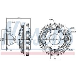 Spojka ventilátora chladenia NISSENS 86146 - obr. 4