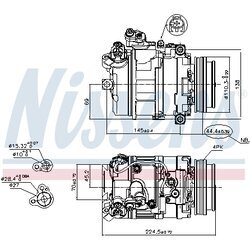 Kompresor klimatizácie NISSENS 89199 - obr. 4