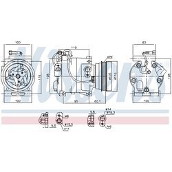 Kompresor klimatizácie NISSENS 89364 - obr. 6