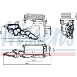 Chladič motorového oleja NISSENS 90933 - obr. 4