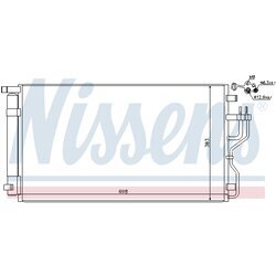 Kondenzátor klimatizácie NISSENS 940208 - obr. 1