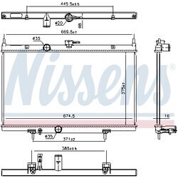 Chladič motora NISSENS 606768 - obr. 1