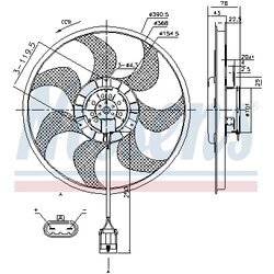 Ventilátor chladenia motora NISSENS 85784 - obr. 5