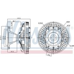 Spojka ventilátora chladenia NISSENS 86034 - obr. 4