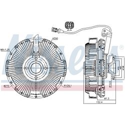 Spojka ventilátora chladenia NISSENS 86159