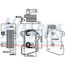 Chladič motorového oleja NISSENS 90977 - obr. 6