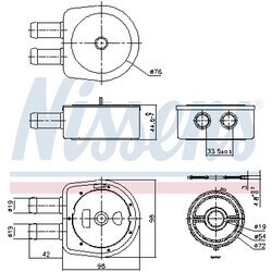 Chladič motorového oleja NISSENS 91203 - obr. 4