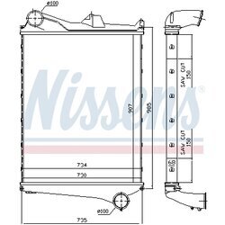 Chladič plniaceho vzduchu NISSENS 97006